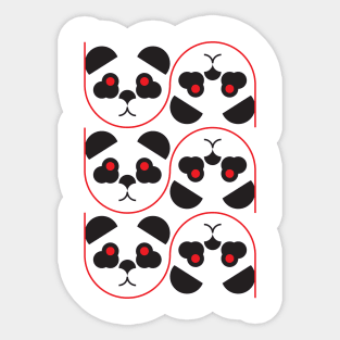 Panda face Sticker